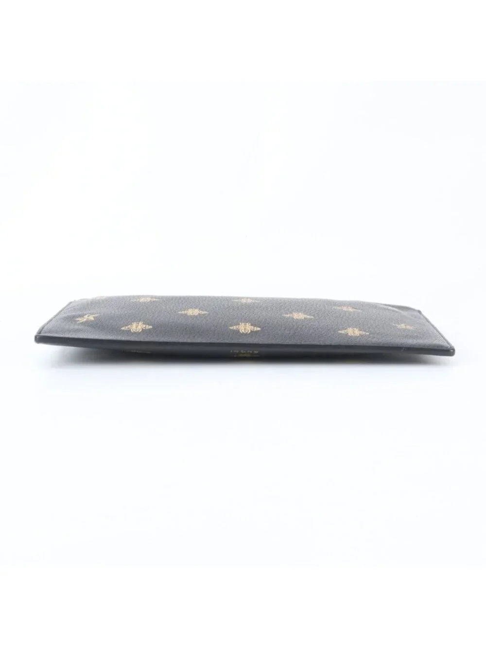 Gucci Bi Star Leather Clutch Pouch Business Black